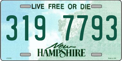 NH license plate 3197793
