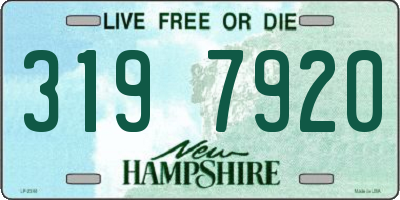 NH license plate 3197920