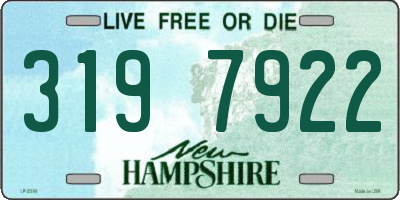 NH license plate 3197922