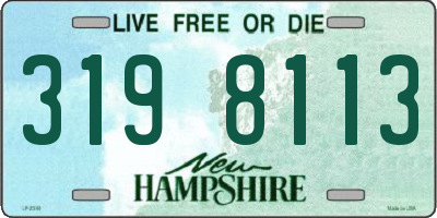 NH license plate 3198113