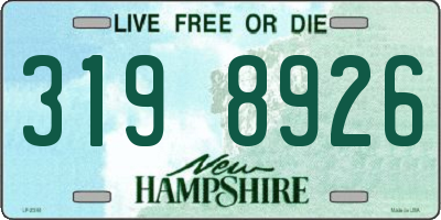 NH license plate 3198926