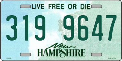 NH license plate 3199647