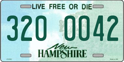 NH license plate 3200042