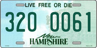 NH license plate 3200061