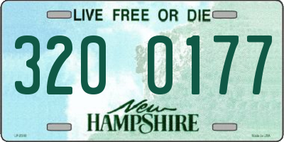 NH license plate 3200177