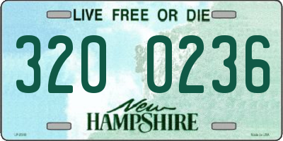 NH license plate 3200236