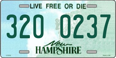 NH license plate 3200237