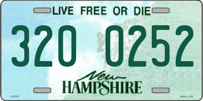 NH license plate 3200252