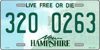 NH license plate 3200263