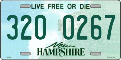 NH license plate 3200267