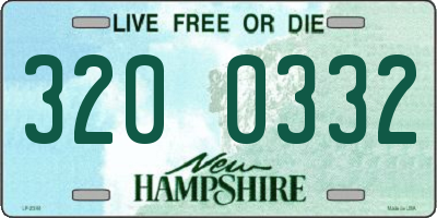 NH license plate 3200332