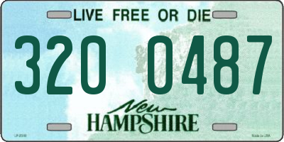 NH license plate 3200487