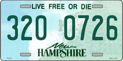 NH license plate 3200726