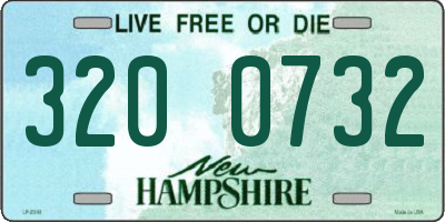 NH license plate 3200732