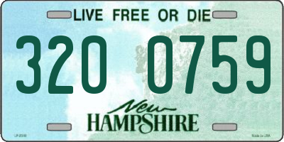 NH license plate 3200759