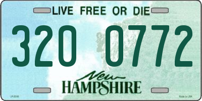 NH license plate 3200772