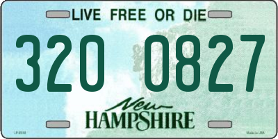 NH license plate 3200827