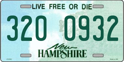 NH license plate 3200932