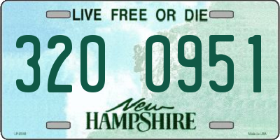 NH license plate 3200951