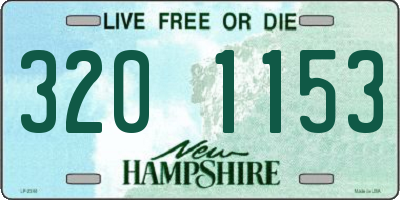 NH license plate 3201153