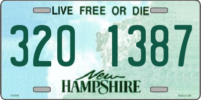 NH license plate 3201387