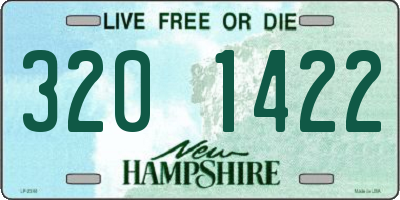 NH license plate 3201422
