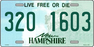 NH license plate 3201603