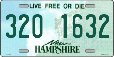 NH license plate 3201632