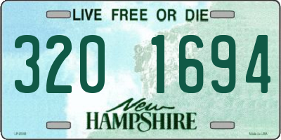 NH license plate 3201694