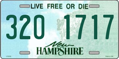 NH license plate 3201717