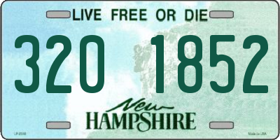 NH license plate 3201852