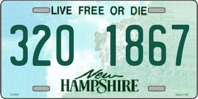 NH license plate 3201867