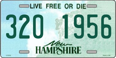NH license plate 3201956