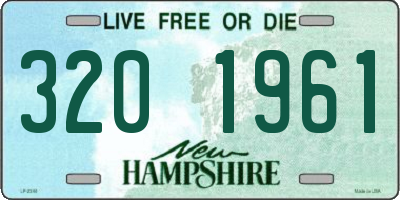NH license plate 3201961