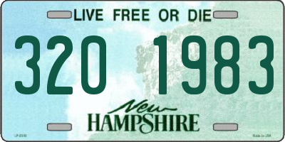NH license plate 3201983