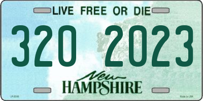 NH license plate 3202023