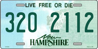 NH license plate 3202112