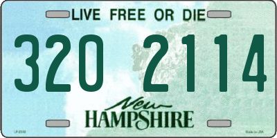 NH license plate 3202114