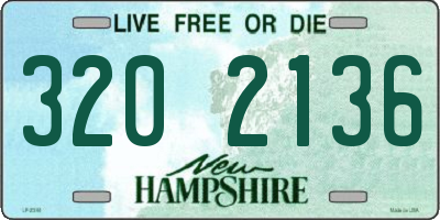 NH license plate 3202136