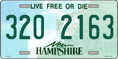 NH license plate 3202163
