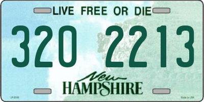 NH license plate 3202213