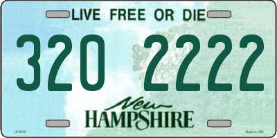 NH license plate 3202222