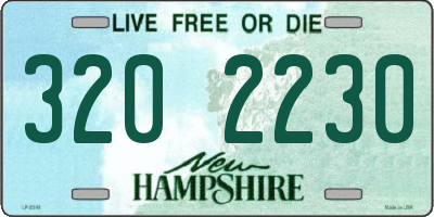 NH license plate 3202230