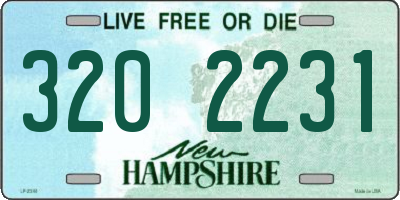NH license plate 3202231