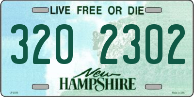 NH license plate 3202302