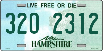 NH license plate 3202312