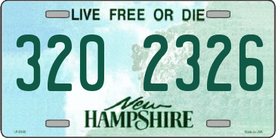 NH license plate 3202326