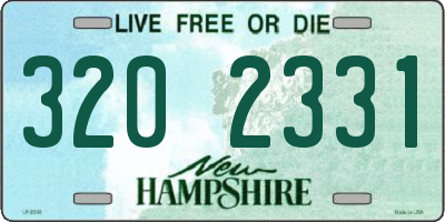 NH license plate 3202331