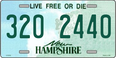 NH license plate 3202440