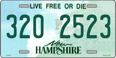 NH license plate 3202523